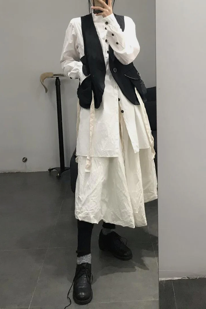 KLASICA White Pocket Long Lining Japanese Handmade KLC-19C-67SHSH-032-BAI 19C-67SH SH-032 White - Image 26