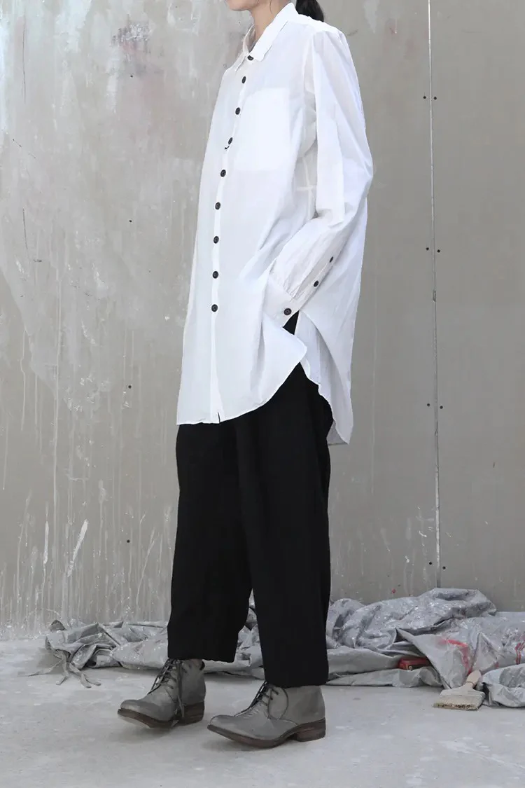 KLASICA White Pocket Long Lining Japanese Handmade KLC-19C-67SHSH-032-BAI 19C-67SH SH-032 White - Image 3