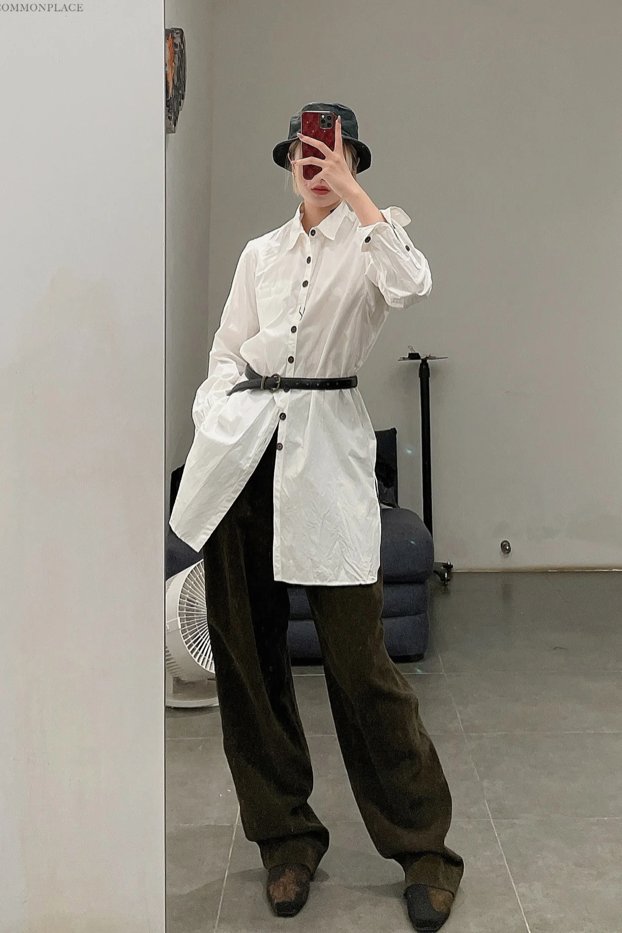 KLASICA White Pocket Long Lining Japanese Handmade KLC-19C-67SHSH-032-BAI 19C-67SH SH-032 White - Image 30