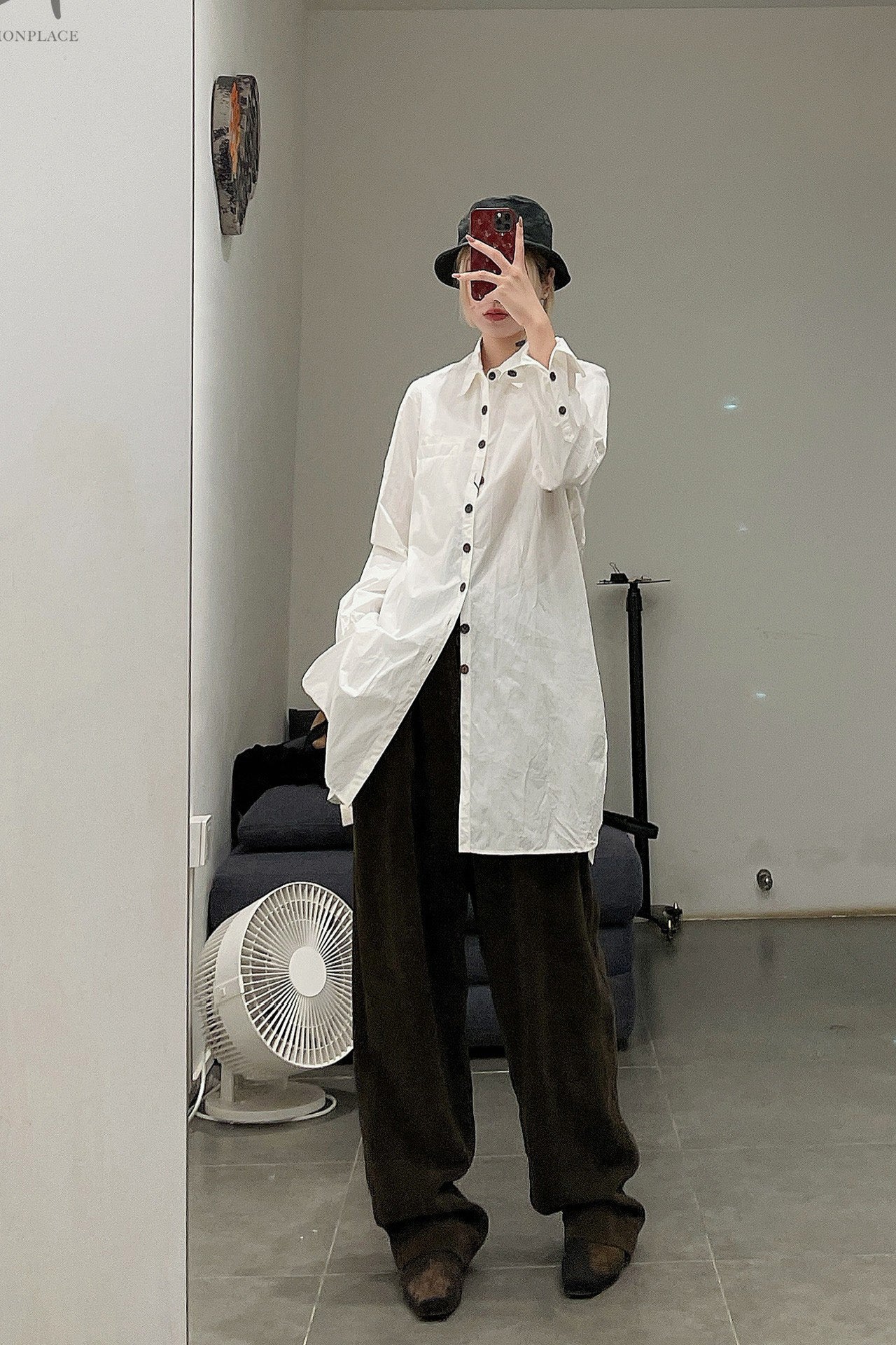 KLASICA White Pocket Long Lining Japanese Handmade KLC-19C-67SHSH-032-BAI 19C-67SH SH-032 White - Image 31