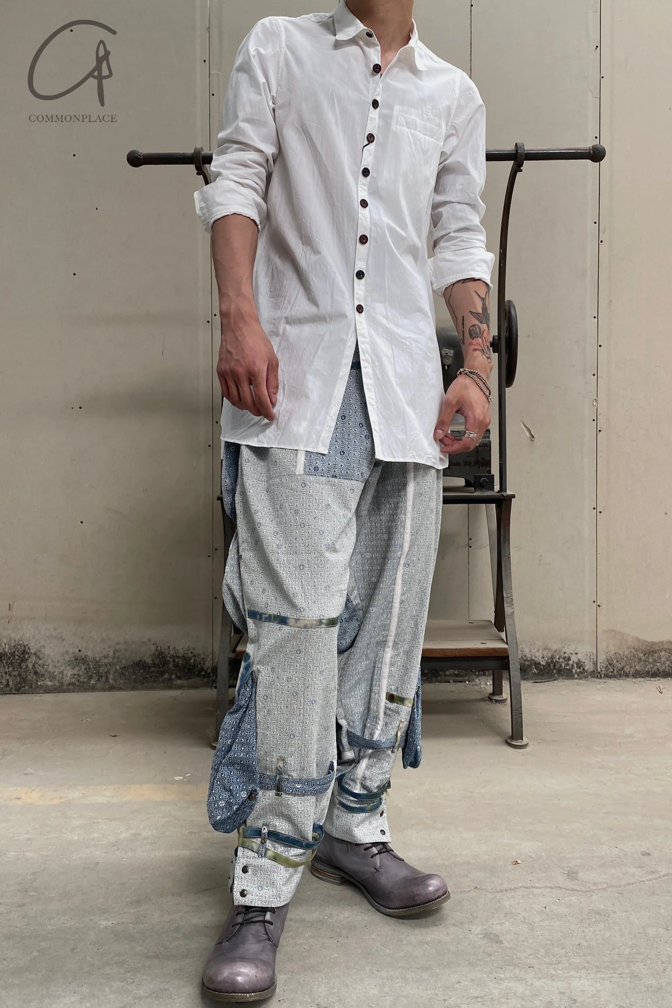 KLASICA White Pocket Long Lining Japanese Handmade KLC-19C-67SHSH-032-BAI 19C-67SH SH-032 White - Image 4
