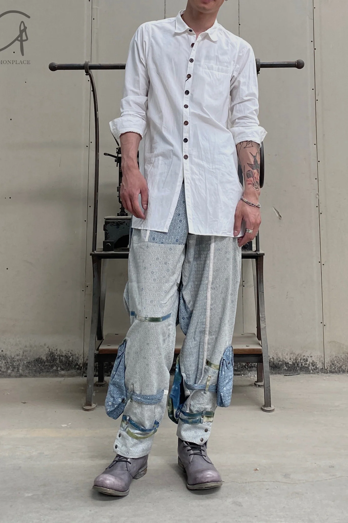 KLASICA White Pocket Long Lining Japanese Handmade KLC-19C-67SHSH-032-BAI 19C-67SH SH-032 White - Image 5