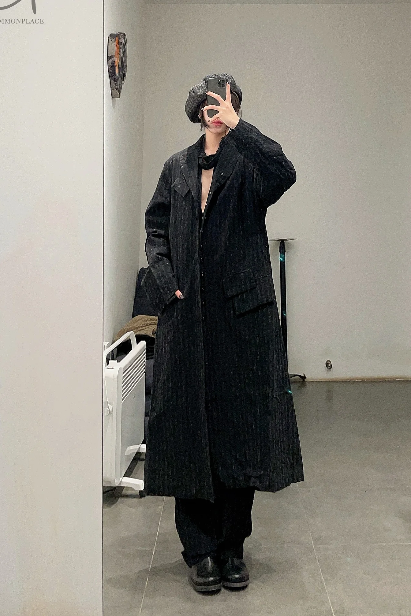 KLASICA ink color striped wool jacket 22C-45LCT - Image 10