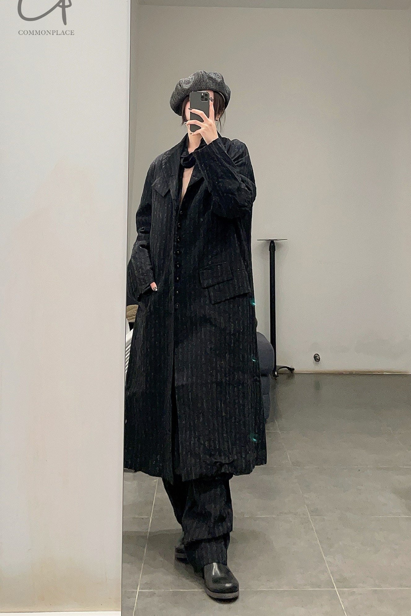 KLASICA ink color striped wool jacket 22C-45LCT - Image 11