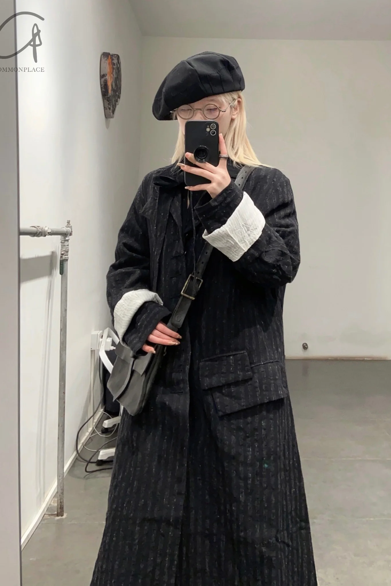 KLASICA ink color striped wool jacket 22C-45LCT - Image 12
