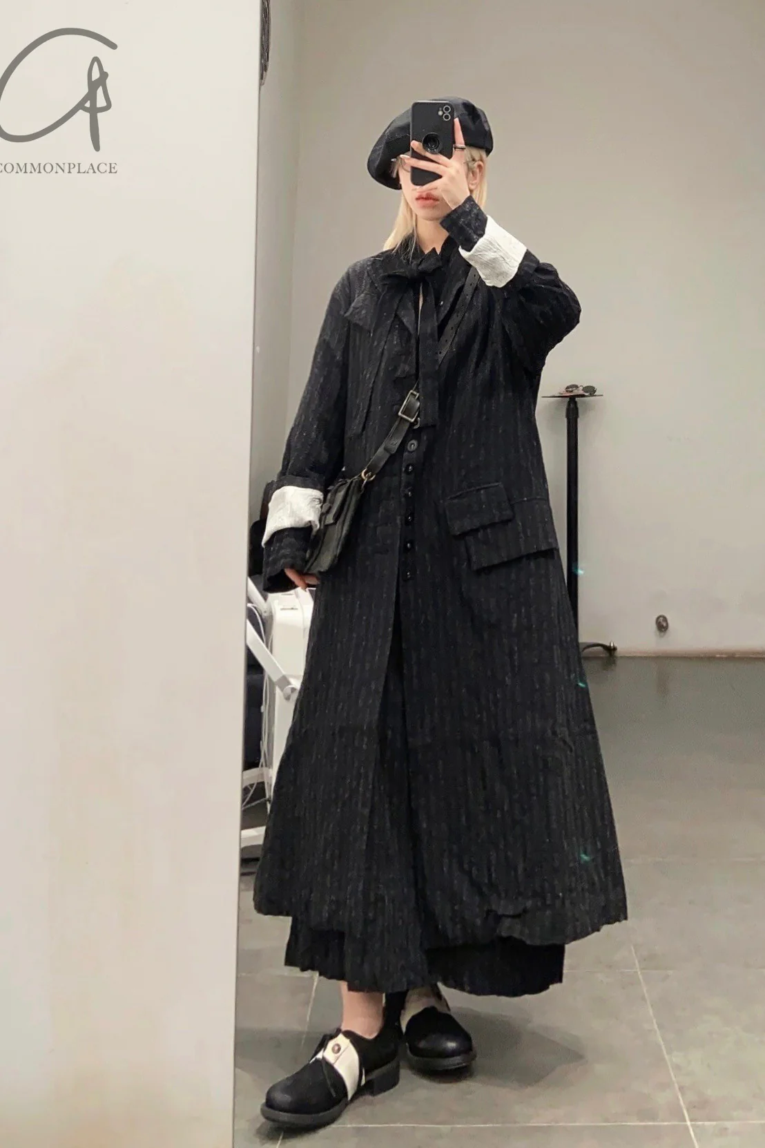 KLASICA ink color striped wool jacket 22C-45LCT - Image 16