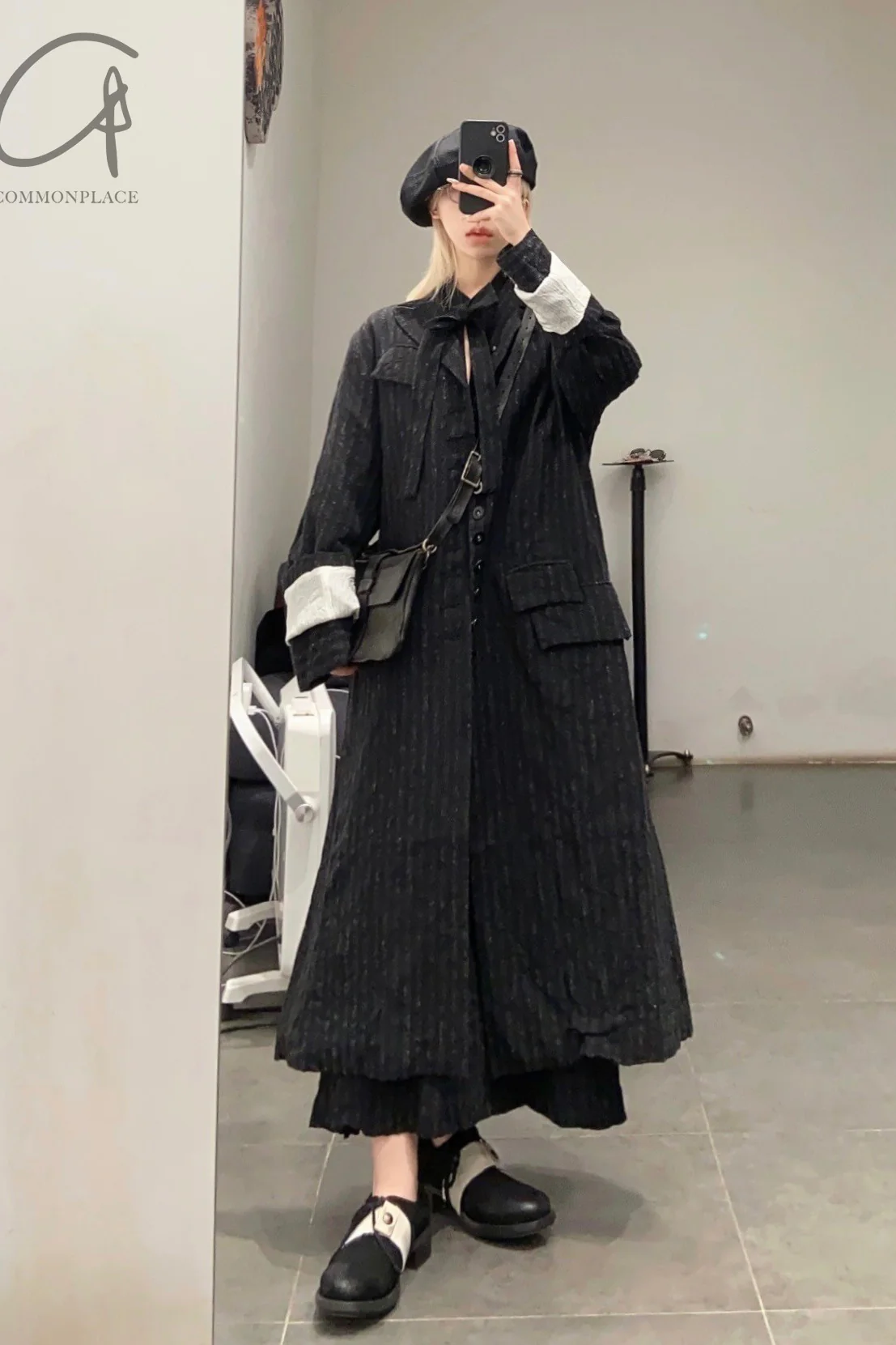 KLASICA ink color striped wool jacket 22C-45LCT - Image 17
