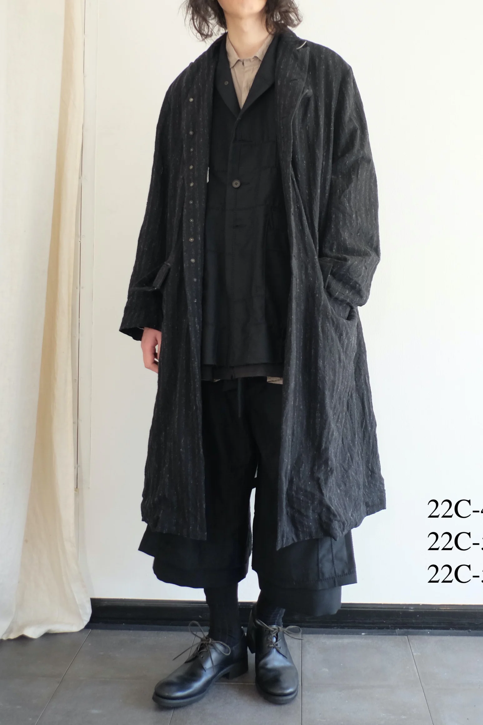 KLASICA ink color striped wool jacket 22C-45LCT - Image 6