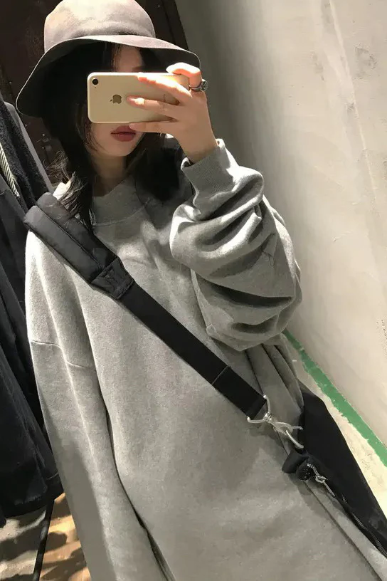 LAERKE ANDERSEN (Reflective Loose Sweatshirt) 170006 Big Sweat grey - Image 5