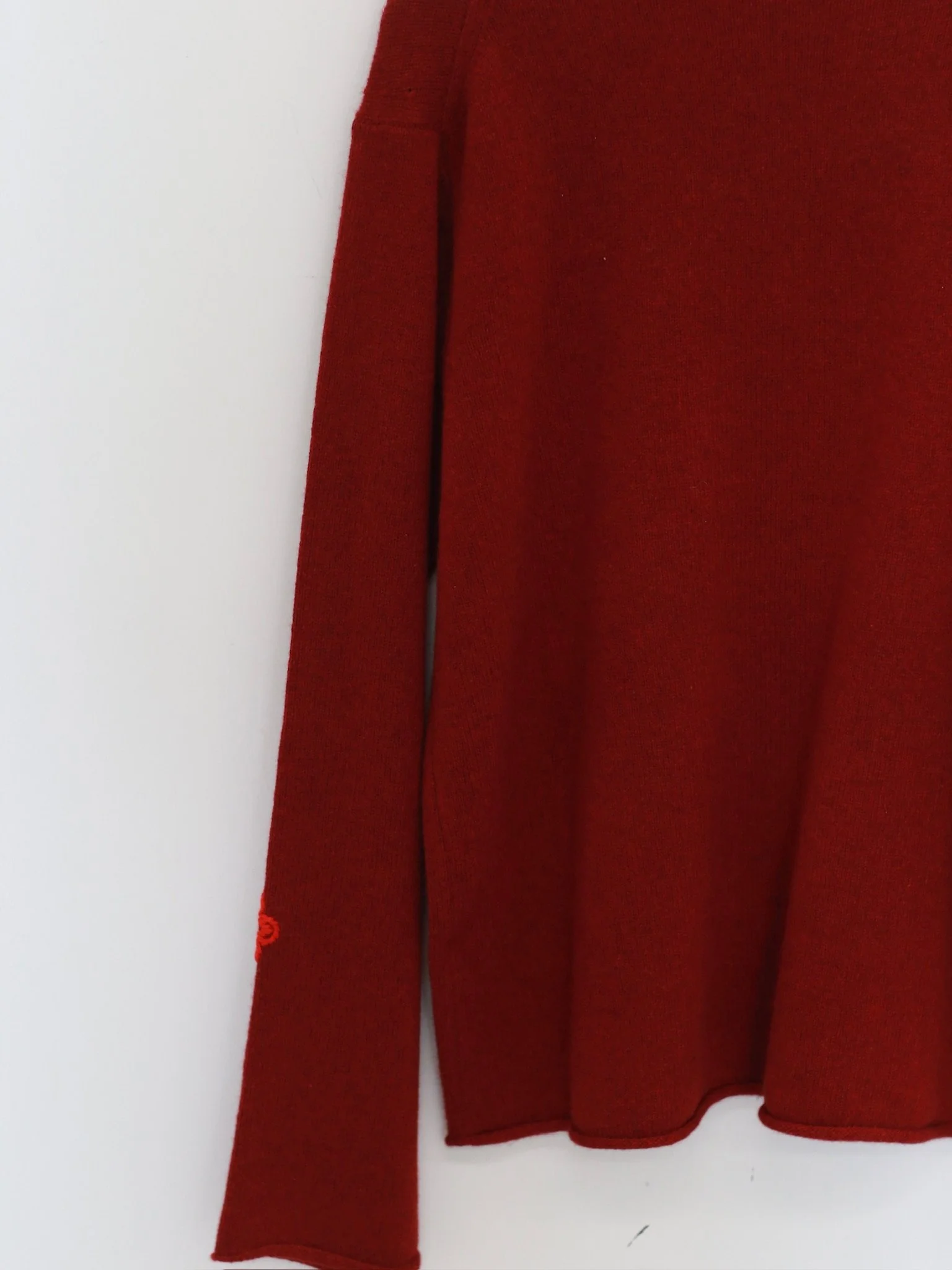 YANYAN KNITS COMMONPLACE Rolled Neck Pullover - Limited Edition for the Year of the Horse - YYK-YYW26-0961CP-HONG (Red) - Image 3