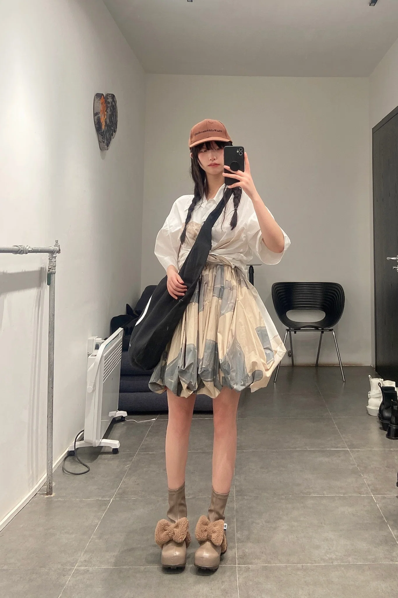 Louis Shengtao Chen Cupid Print Lantern Skirt 2251140 White PLSC7 - Image 17