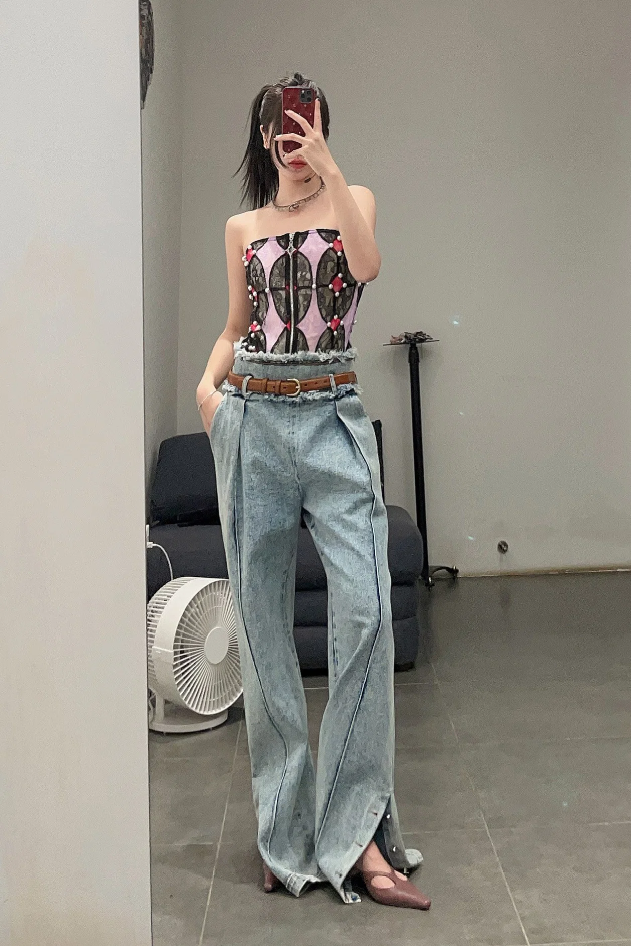 Louis Shengtao Chen MEDICI lace stitching pearl tube top 2252101 color matching - Image 10