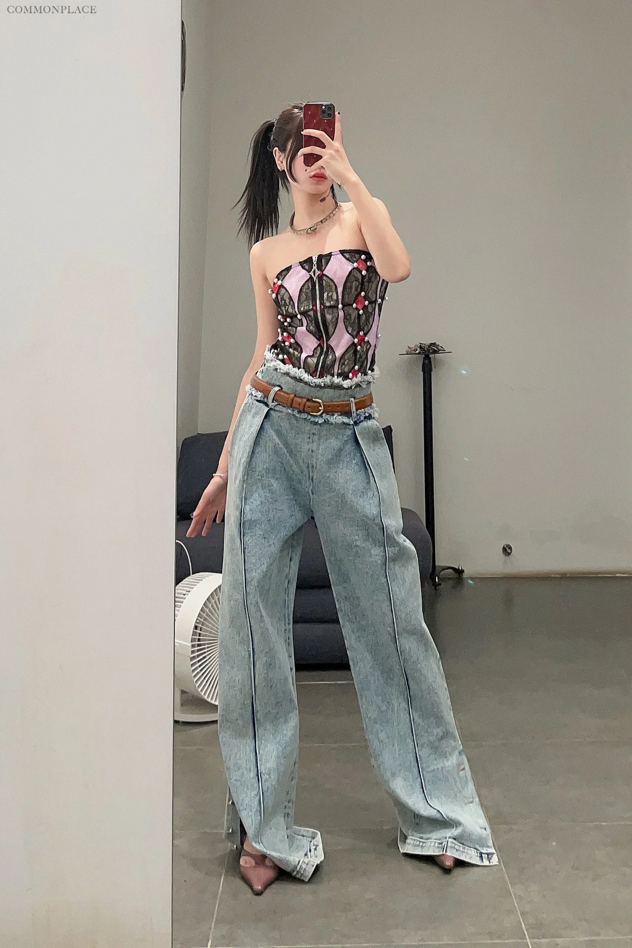 Louis Shengtao Chen MEDICI lace stitching pearl tube top 2252101 color matching - Image 9