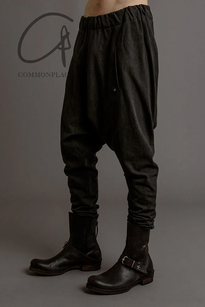 m.a+ elastic waist low crotch double pocket pants P571-MJP1 Carbon - Image 8
