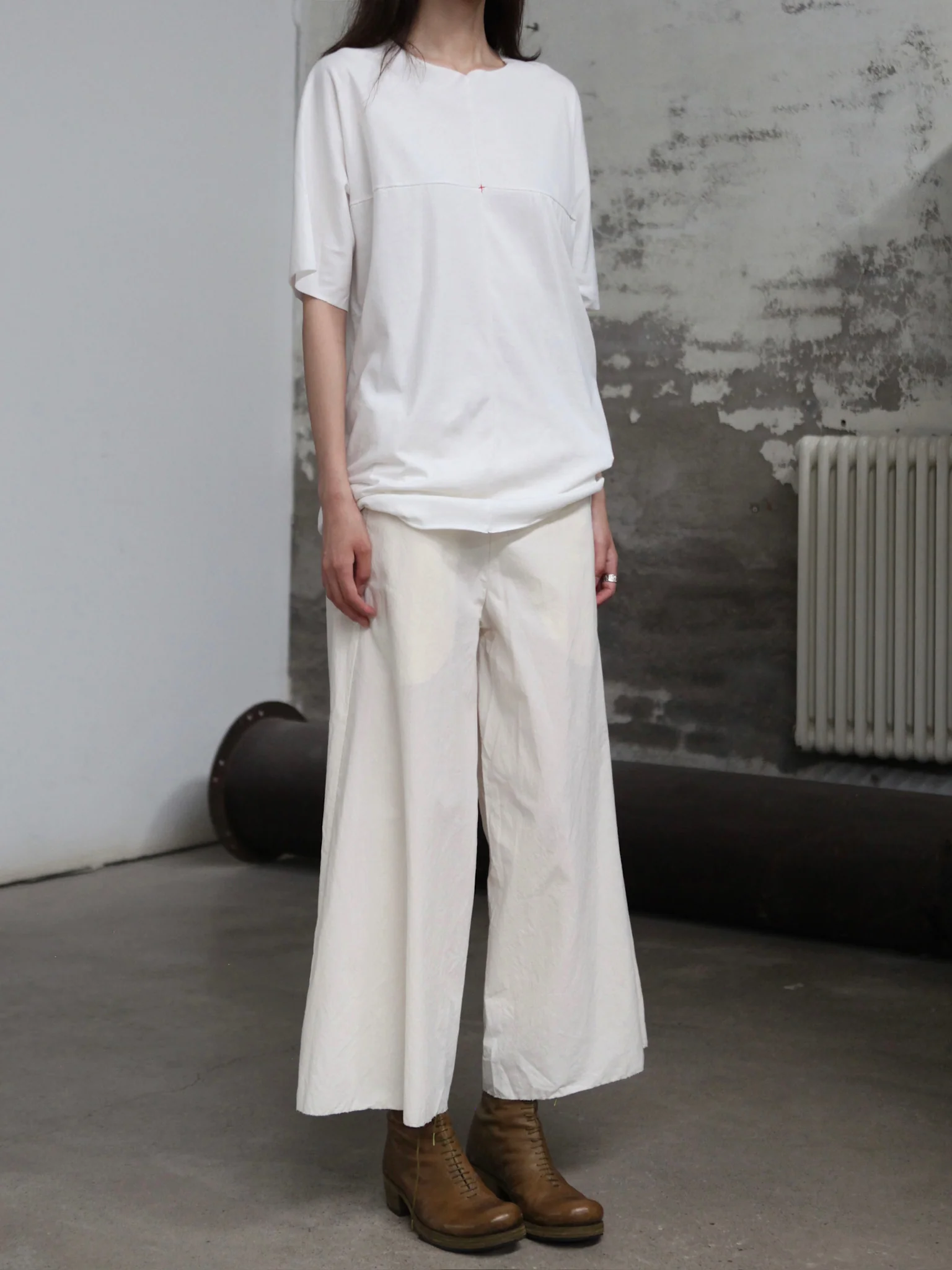 m.a+ Maurizio Amadei 25 Spring/Summer Ultra Wide Short Casual Pants Italy MA-PW567C CLX-NATURAL - Image 13