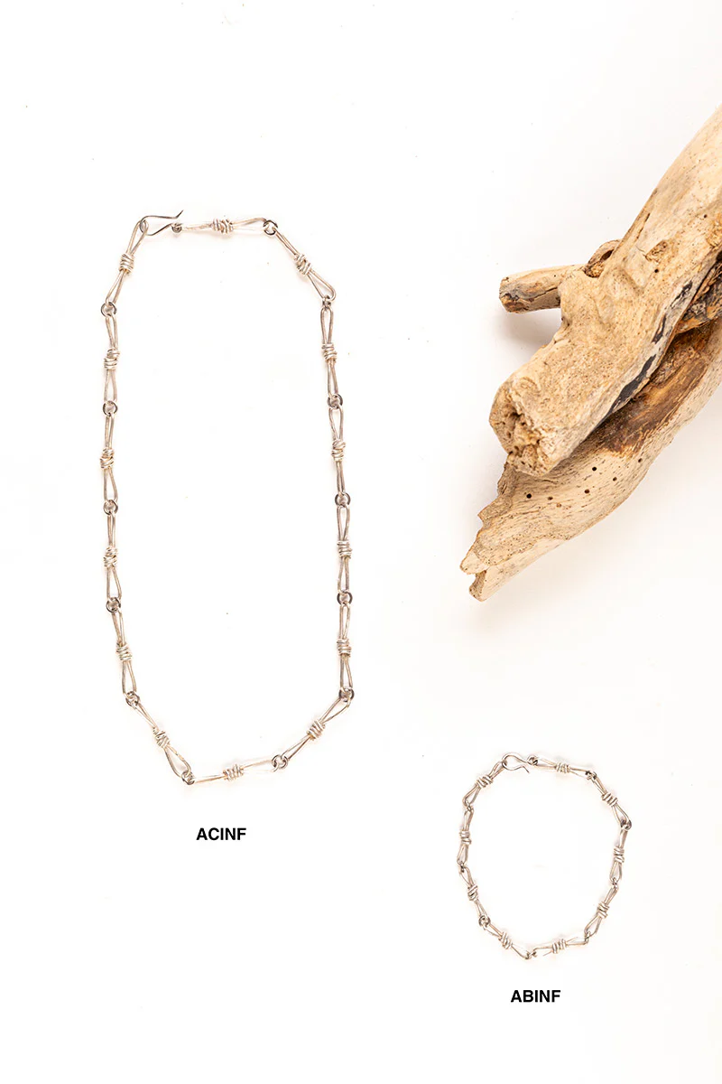 m.a+ Maurizio Amadei 925 silver knotted bracelet/necklace craftsman MA-ACINF-AG-YIN ABINF-AG - Image 4