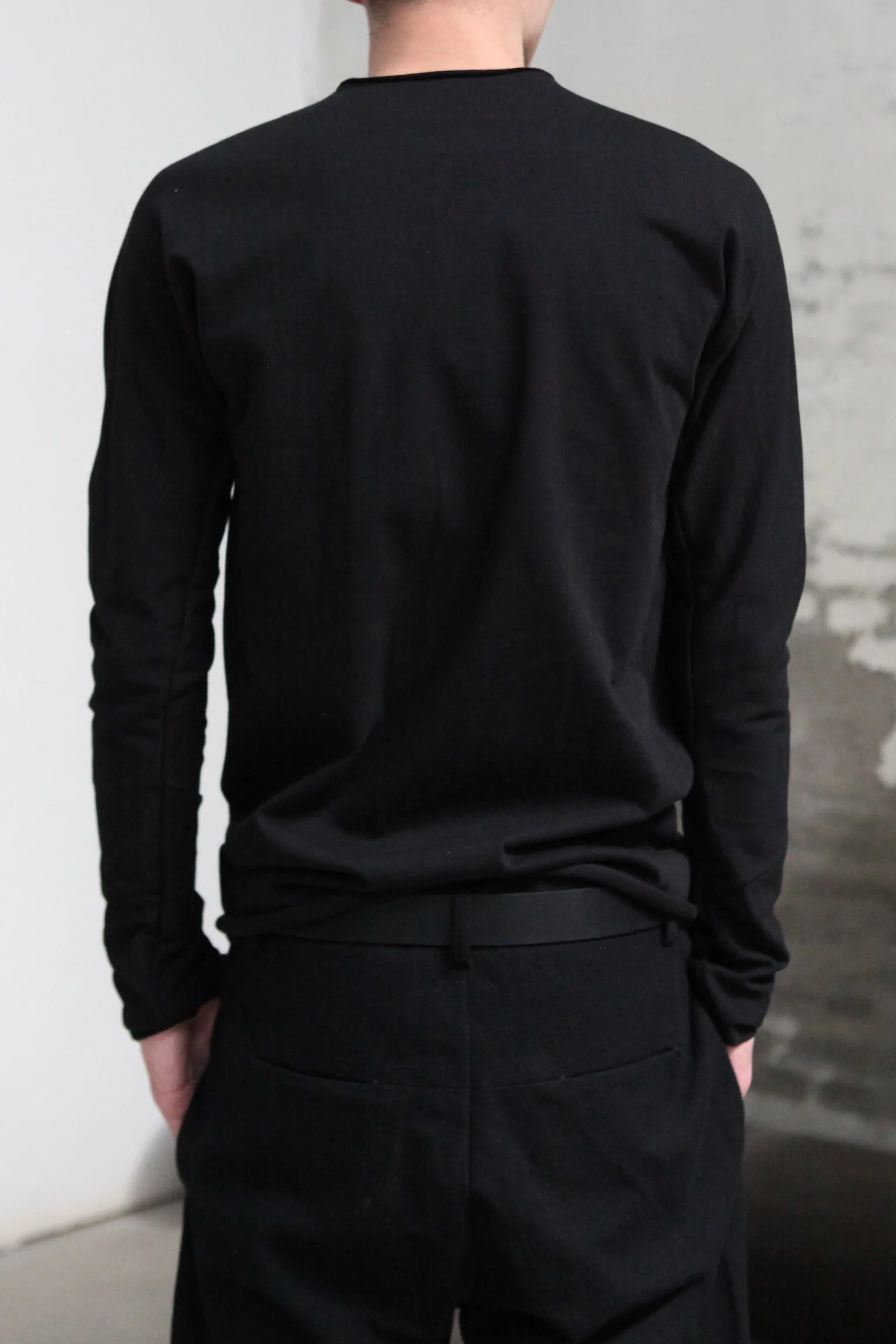 m.a+ Maurizio Amadei One-piece long-sleeved T-shirt MA-T211D-JM11-HEI Black T211D-JCL10 - Image 2