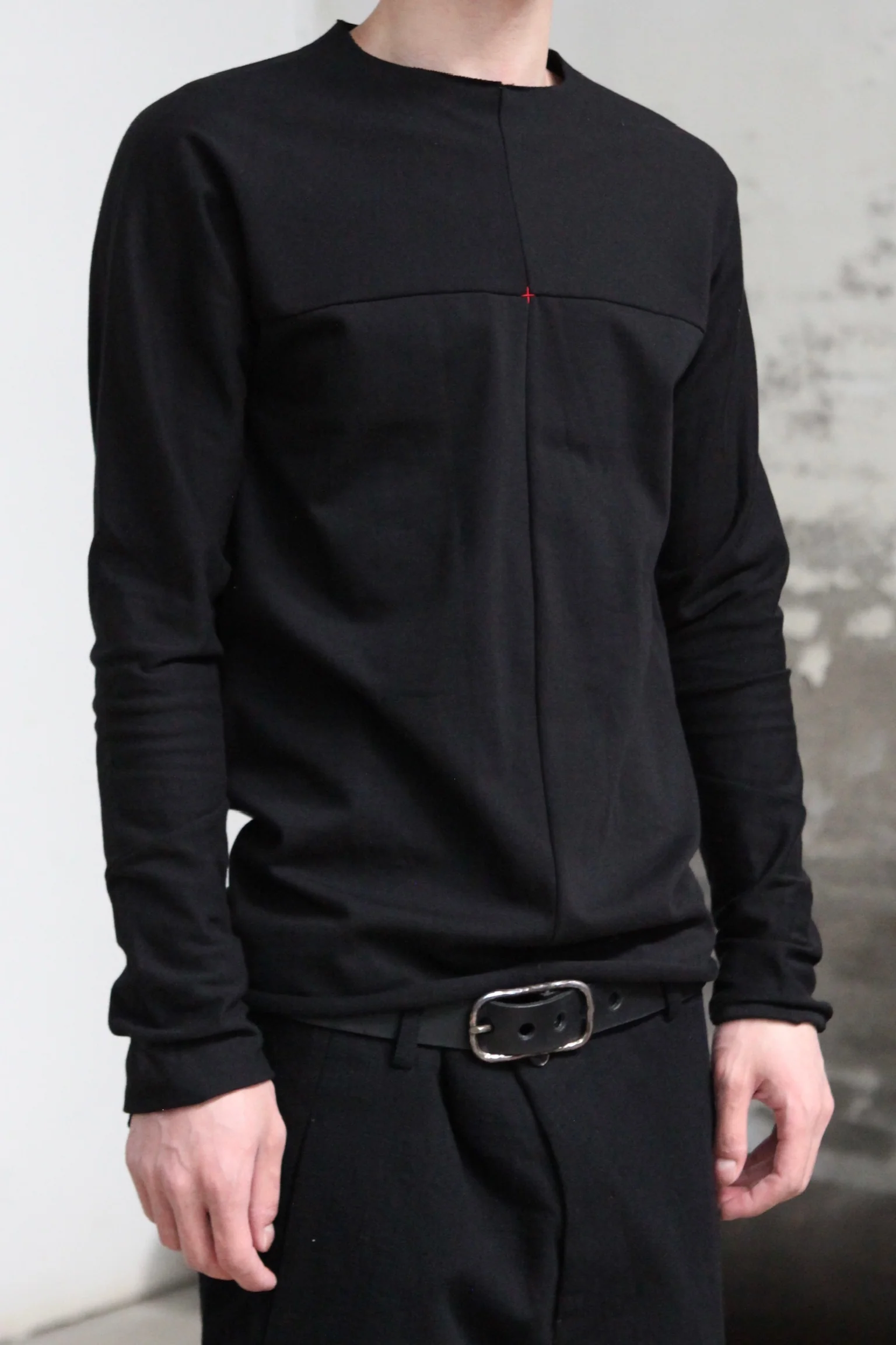 m.a+ Maurizio Amadei One-piece long-sleeved T-shirt MA-T211D-JM11-HEI Black T211D-JCL10 - Image 3