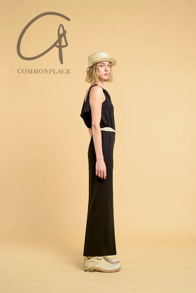 m.a+ Maurizio Amadei V-neck suspender maxi dress MA-D139LL/CM JCL10-HEI Black D139LL/CM JCL10 - Image 10