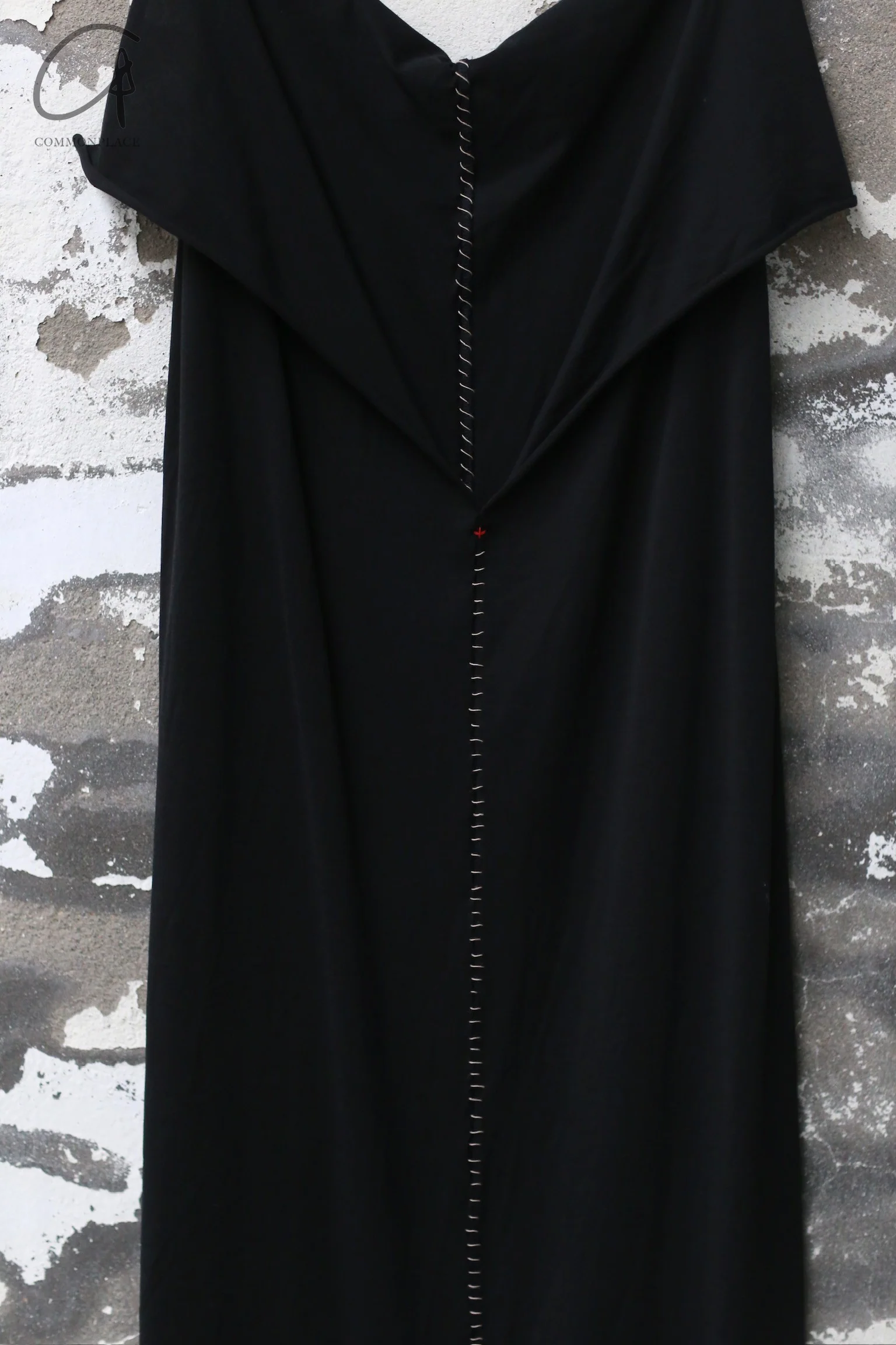m.a+ Maurizio Amadei V-neck suspender maxi dress MA-D139LL/CM JCL10-HEI Black D139LL/CM JCL10 - Image 2