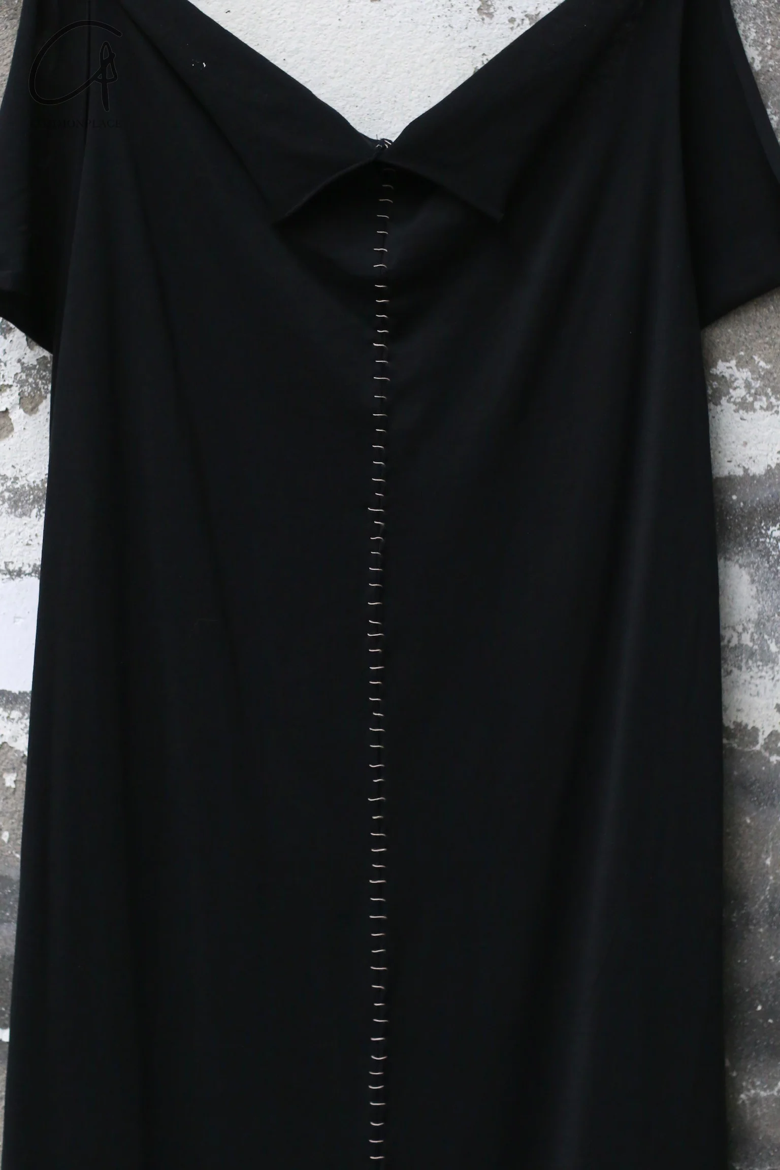 m.a+ Maurizio Amadei V-neck suspender maxi dress MA-D139LL/CM JCL10-HEI Black D139LL/CM JCL10 - Image 3