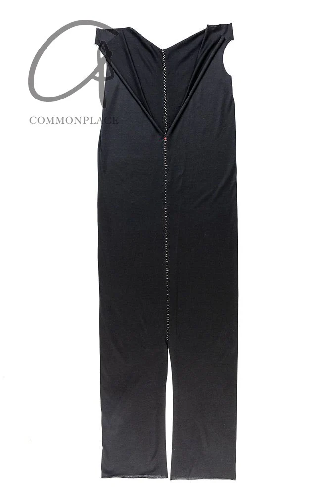 m.a+ Maurizio Amadei V-neck suspender maxi dress MA-D139LL/CM JCL10-HEI Black D139LL/CM JCL10 - Image 6