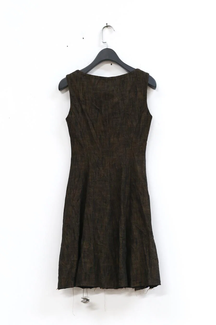 m.a+ Round Neck Short Sleeve Eight Figure Skirt D104B-CP4 Black/Curry PM202 - Image 4