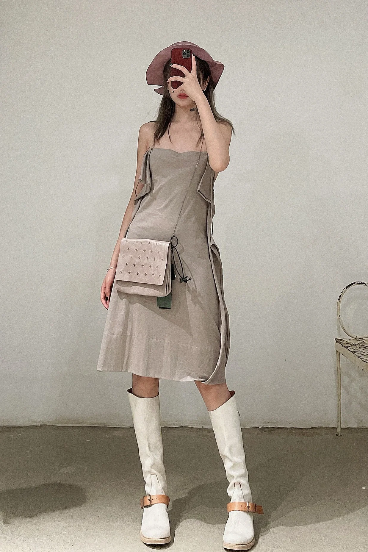 m.a+ Handmade hat collection Italy Deconstruction MA-AW307-BHZ Mauve sphinx AW307/+S-CMESH PM1000 - Image 6