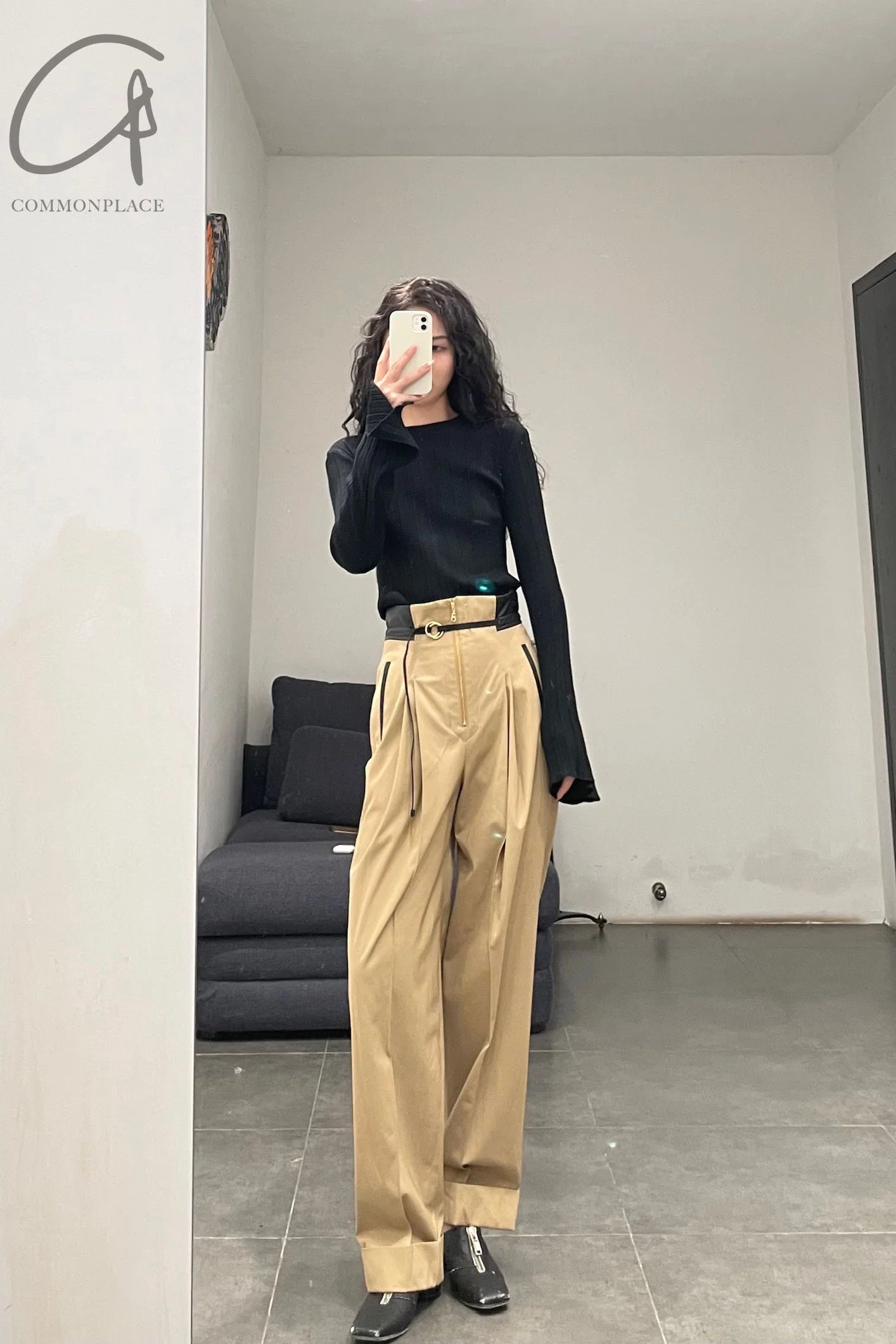 mame kurogouchi high waist chinos MM21PF-PT705 - Image 15