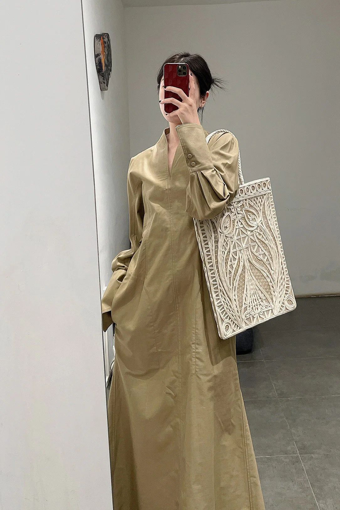 mame kurogouchi linen floral tote MM11 AC403 - Image 6