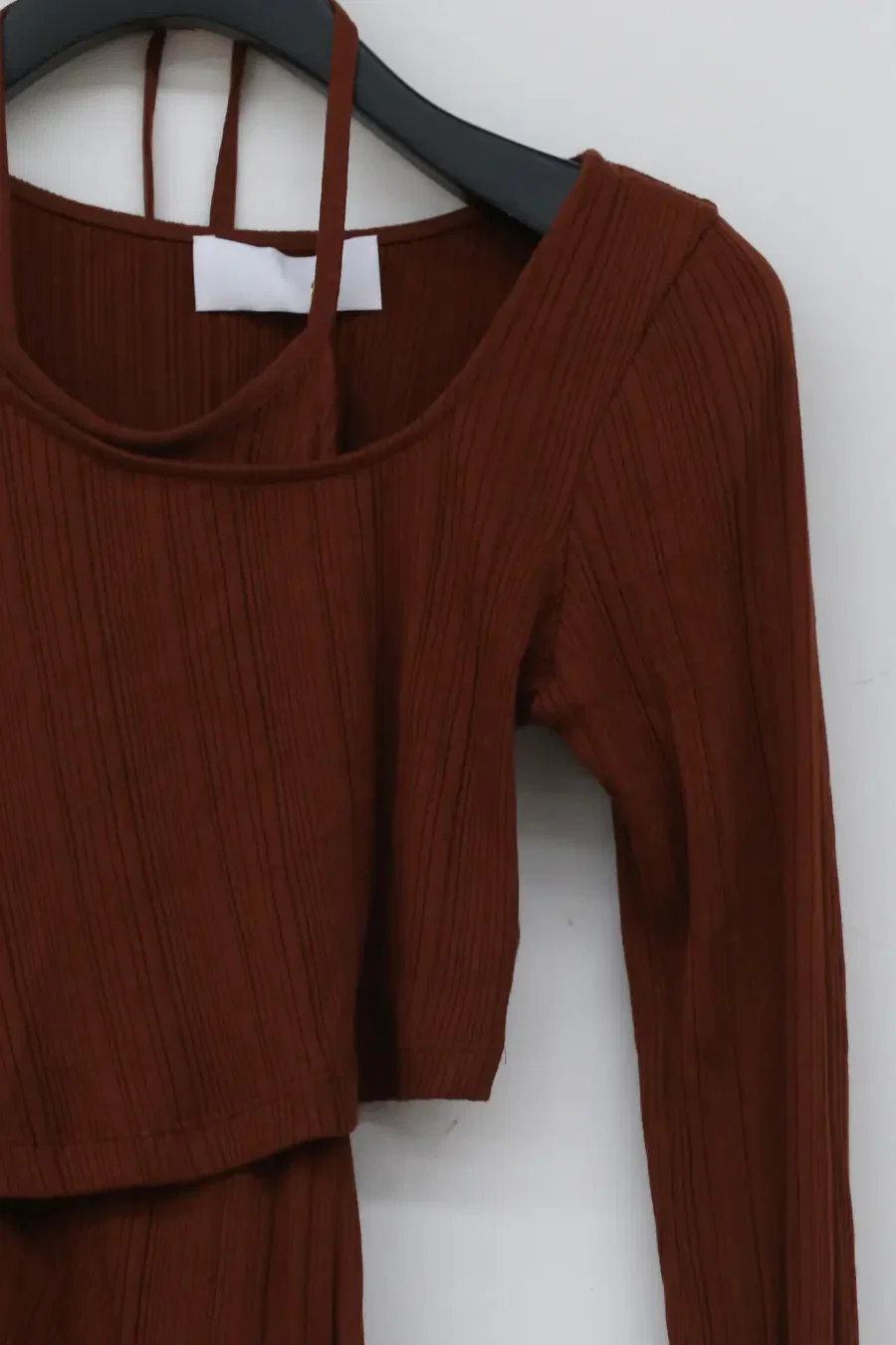 Mame kurogouchi rib knit dress (two-piece set) MM21PF-JS719 - Image 7