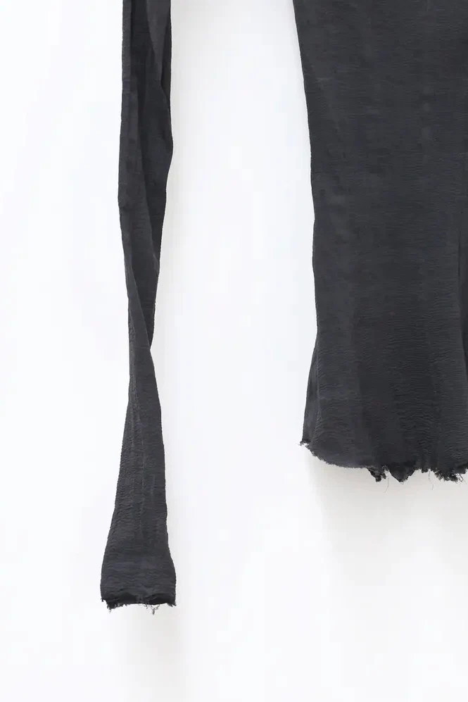 Marc Le Bihan Silk Shrink Classic Long Sleeve Base Top 26900 Series French Handmade MLB-26900-SHENHUI Dark Grey - Image 3