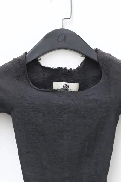 Marc Le Bihan Silk Shrink Classic Long Sleeve Base Top 26900 Series French Handmade MLB-26900-SHENHUI Dark Grey - Image 4