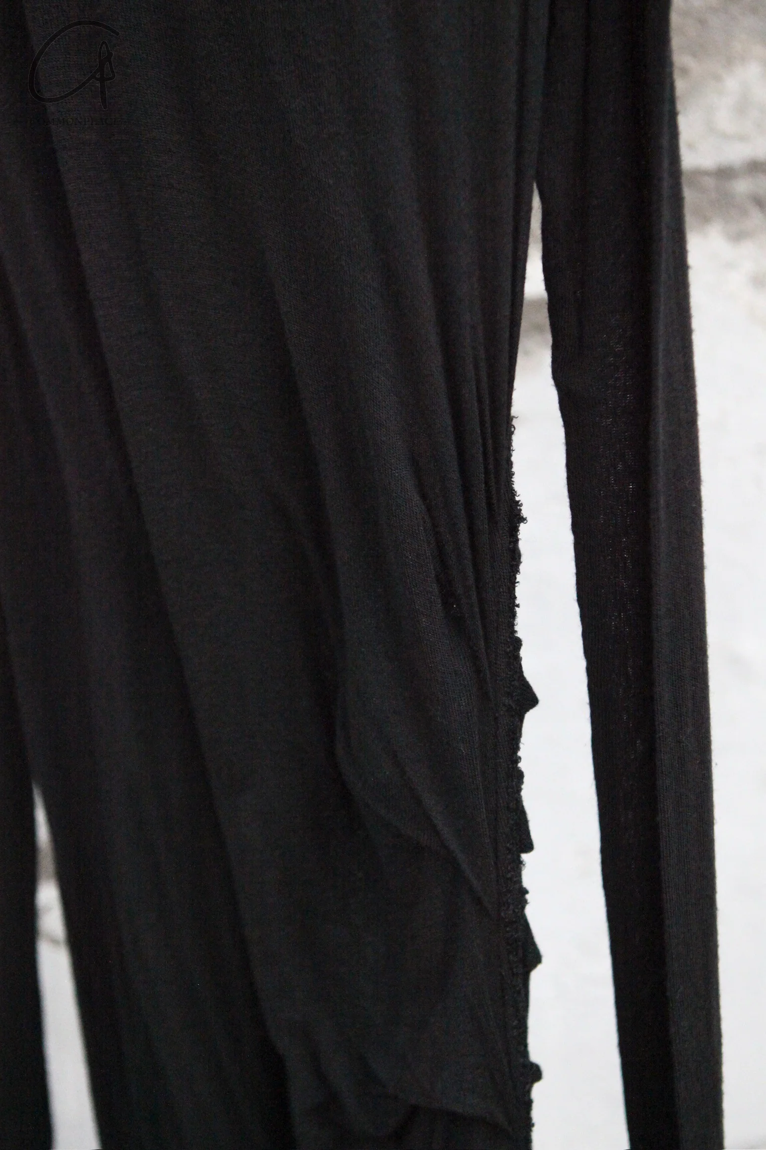 Marc Le Bihan 2842 Series Off-the-shoulder T-shirt Long-sleeved Dress MLB-2842-H23-24-BLACK - Image 2