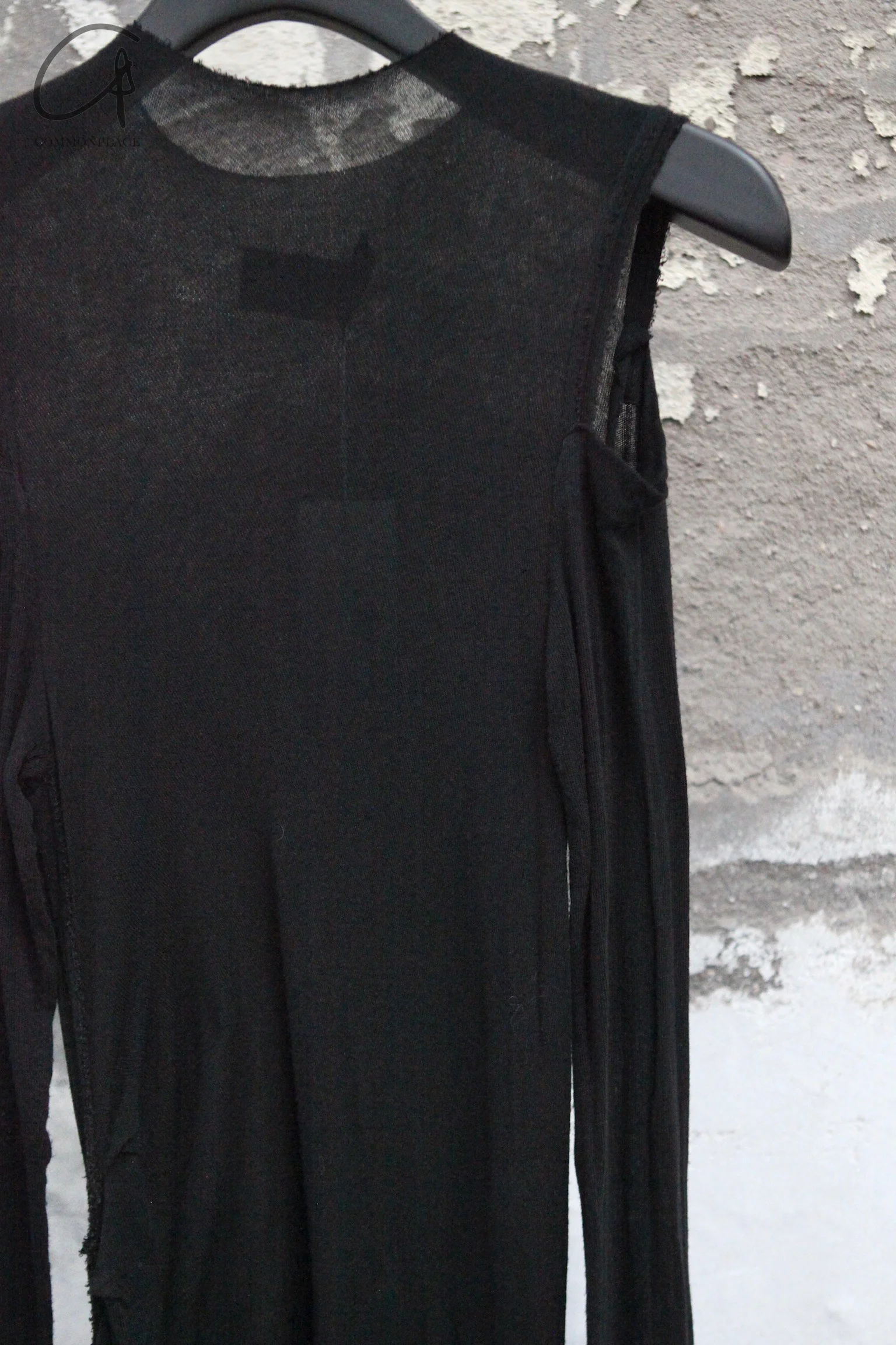 Marc Le Bihan 2842 Series Off-the-shoulder T-shirt Long-sleeved Dress MLB-2842-H23-24-BLACK - Image 3