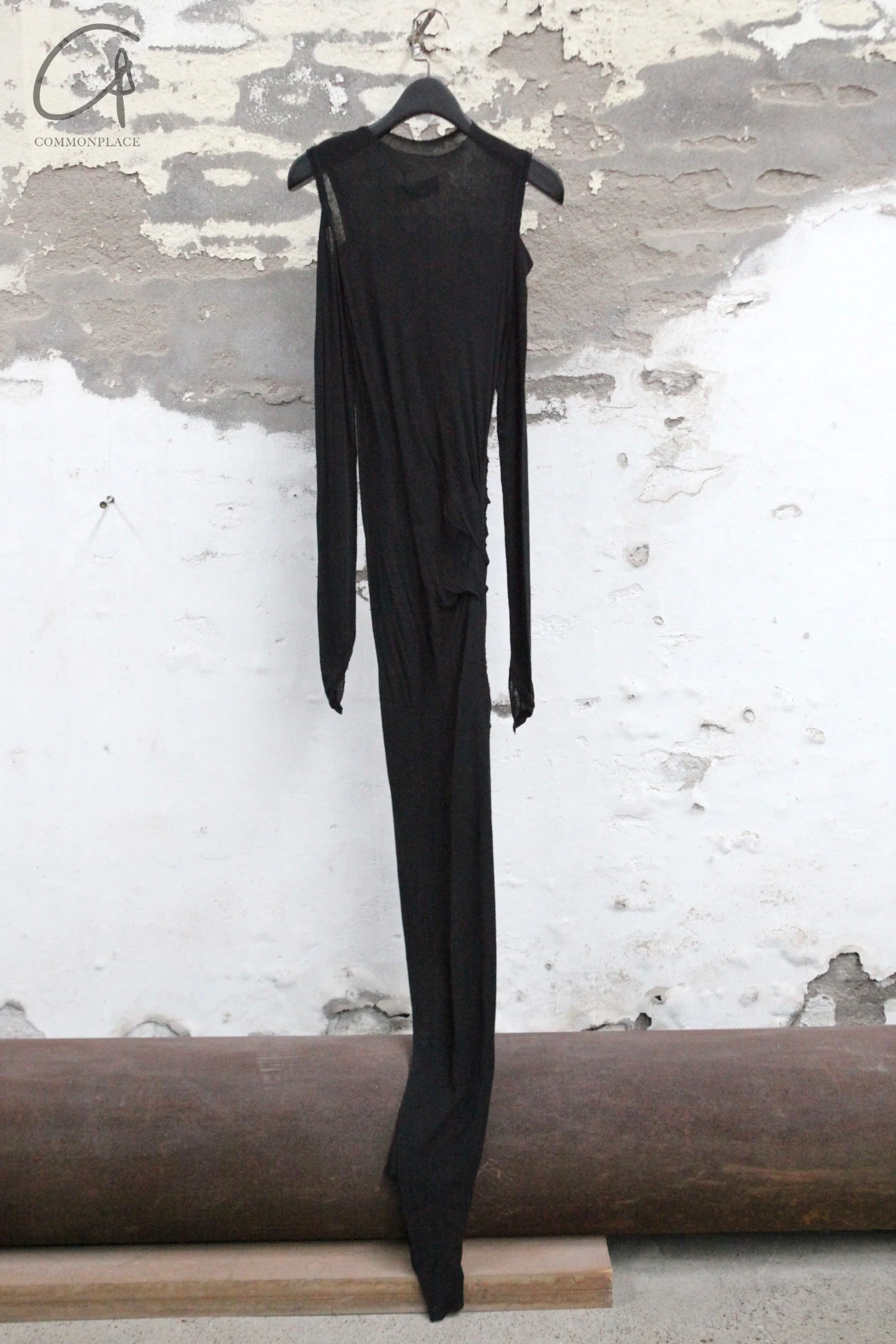 Marc Le Bihan 2842 Series Off-the-shoulder T-shirt Long-sleeved Dress MLB-2842-H23-24-BLACK - Image 4