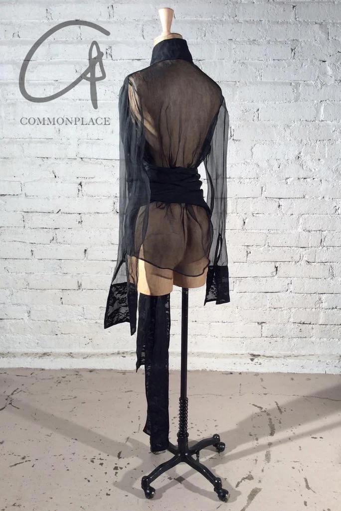 Marc le bihan belted top 26404-E21 BLACK - Image 7