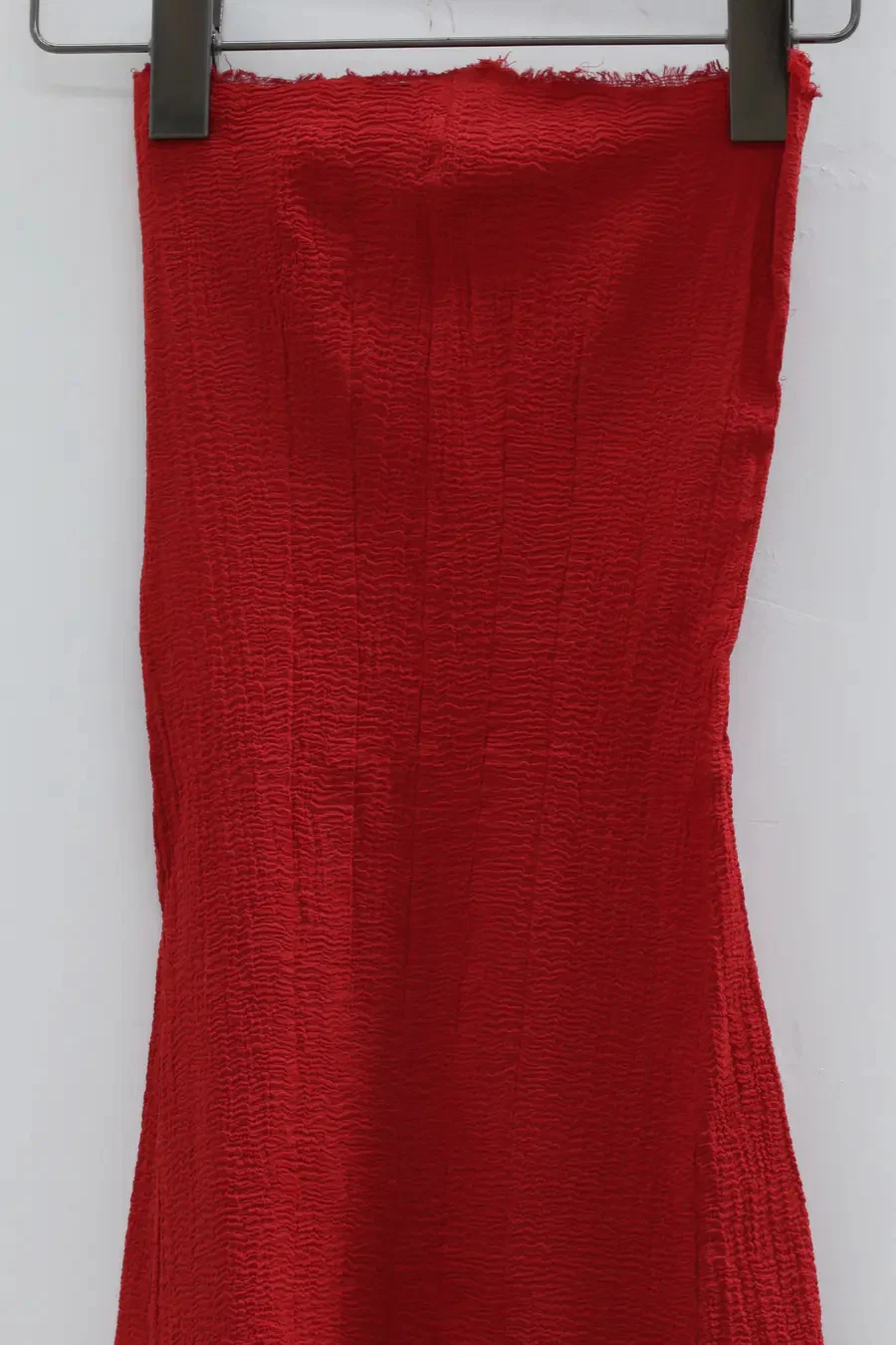 Marc Le Bihan corseted strapless dress, 10 meters of silk, shrunk, France, 21938 MLB-21938-E21-YSH, Poppy Red. - Image 5
