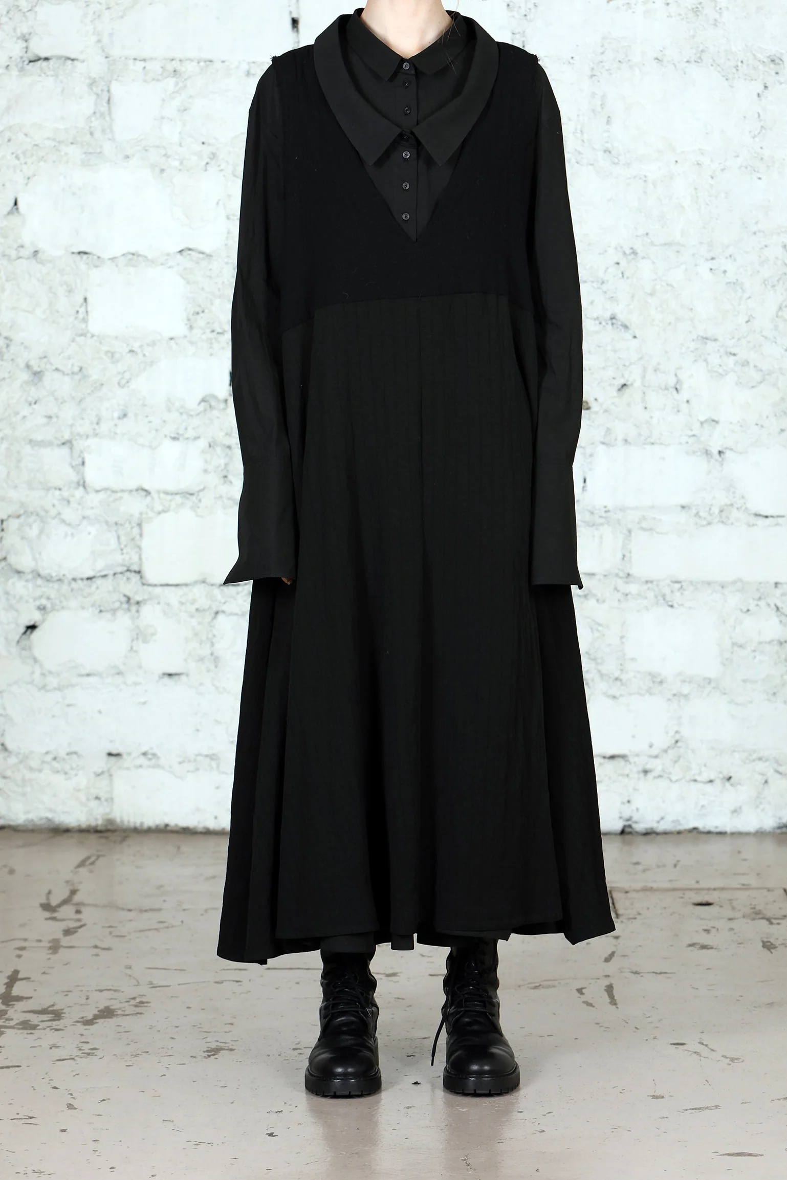 Marc le bihan double stitching long skirt 2180 black - Image 12
