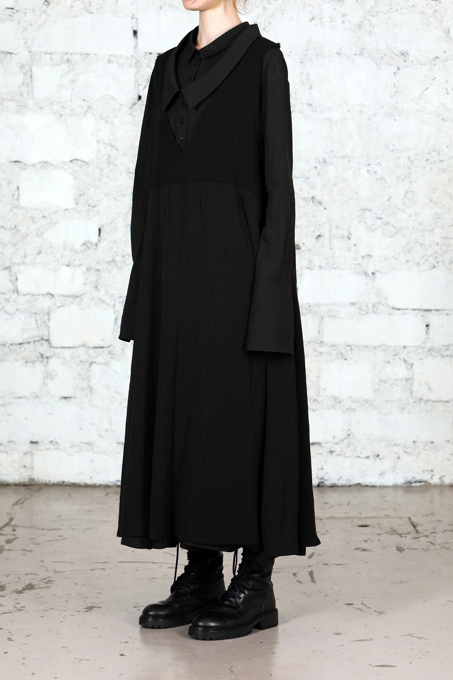 Marc le bihan double stitching long skirt 2180 black - Image 13