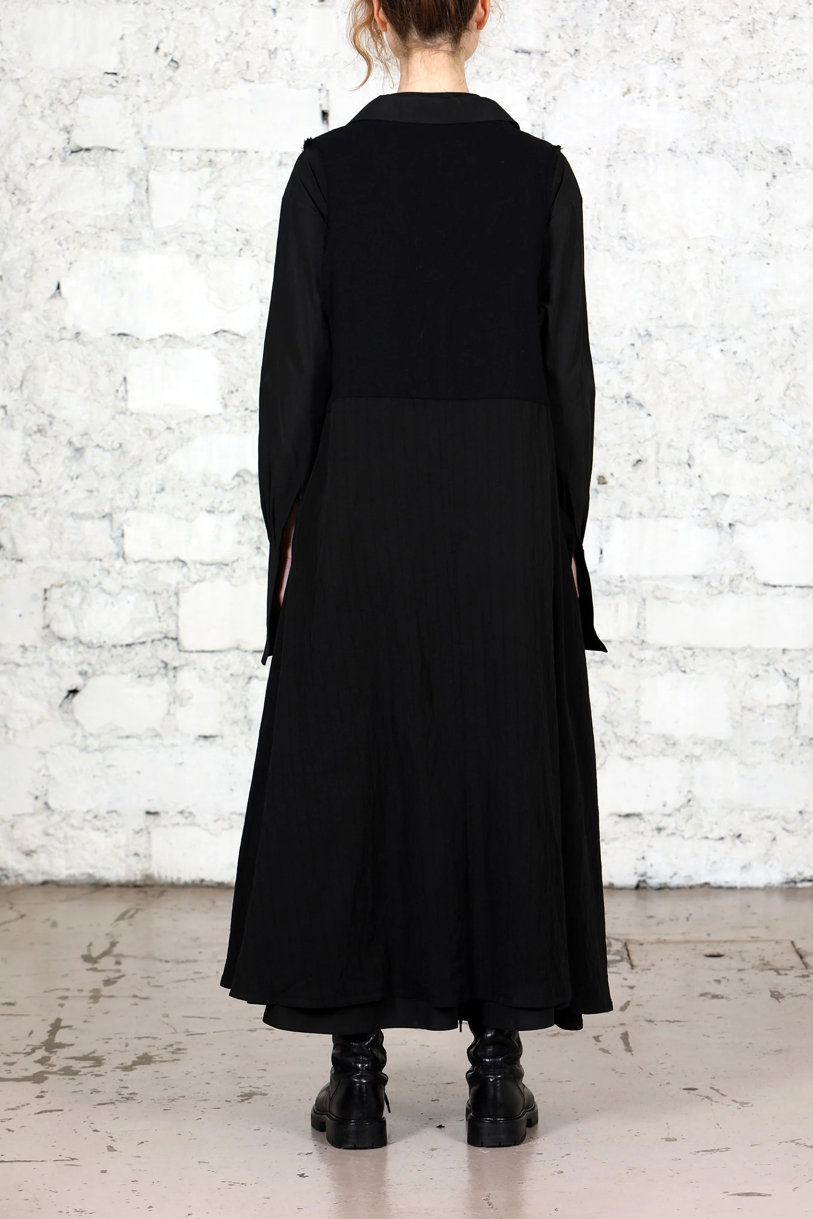 Marc le bihan double stitching long skirt 2180 black - Image 14