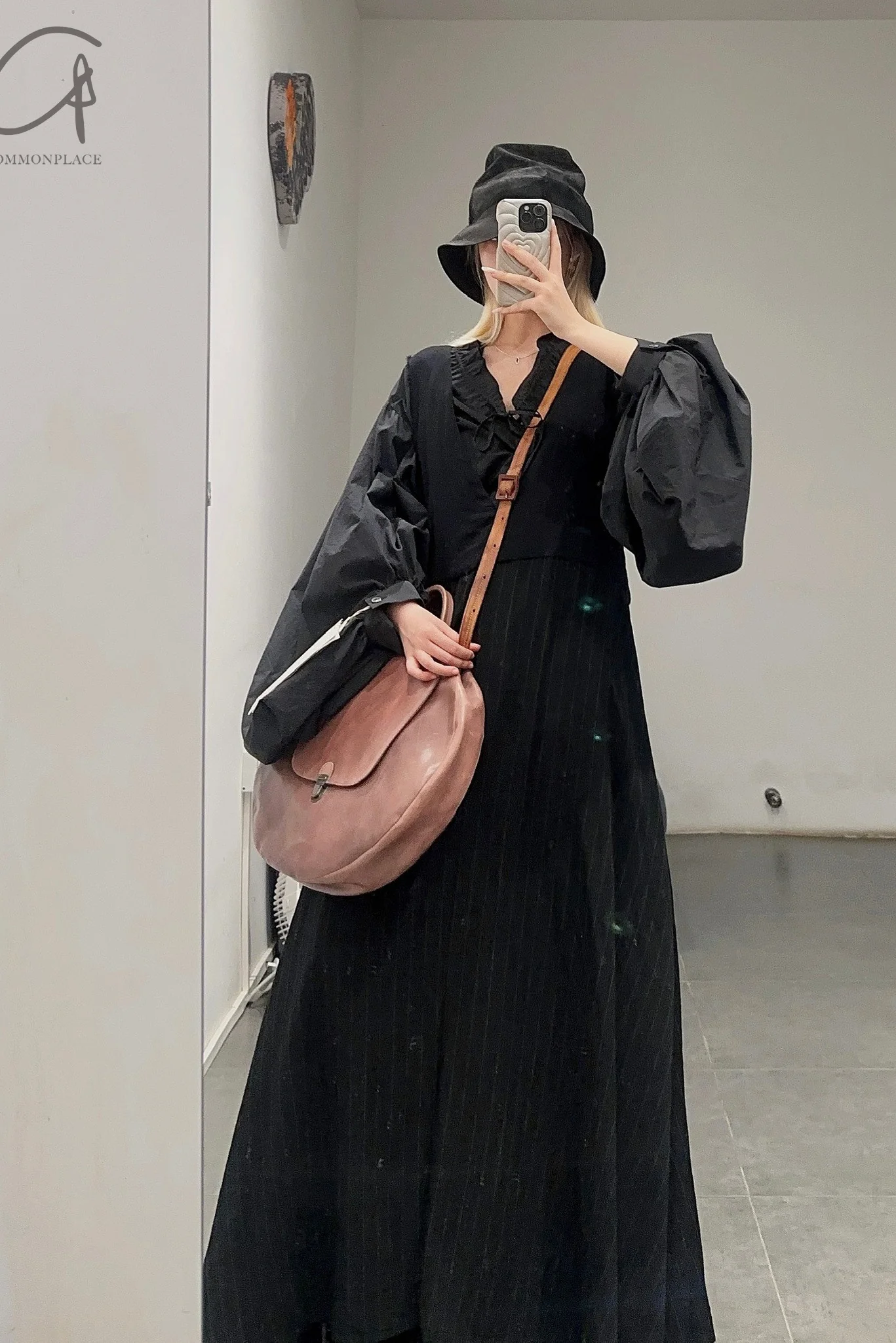 Marc le bihan double stitching long skirt 2180 black - Image 15