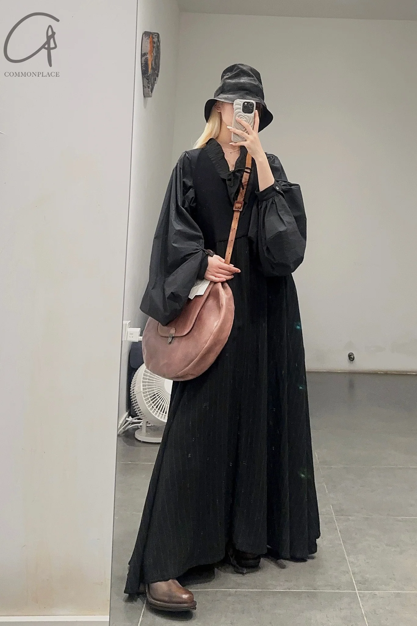 Marc le bihan double stitching long skirt 2180 black - Image 16