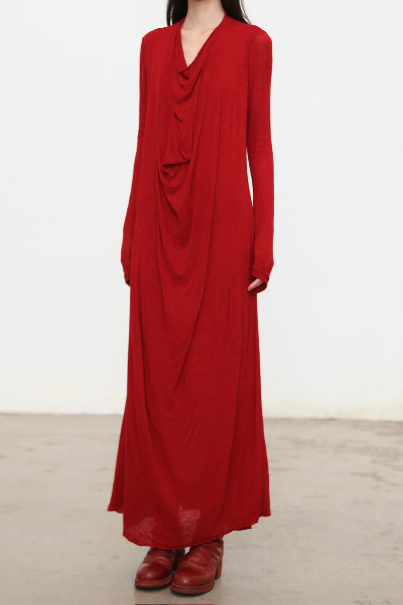 Marc Le Bihan Fall/Winter 2025 Collection, Long-Sleeved Dresses 2833 and 2832, France. MLB-2832-25AW-GUN - Image 2