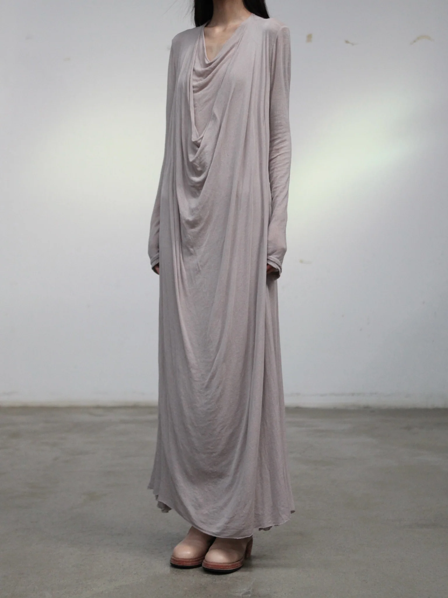 Marc Le Bihan Fall/Winter 2025 Collection: Long-sleeved Dresses 2833 & 2832 (France) MLB-2832-25AW-BEIGE - Image 3