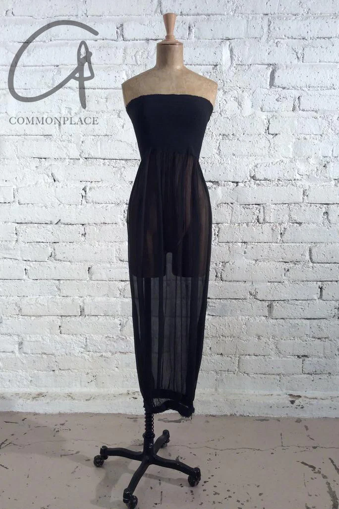 Marc le bihan gown tube top dress 21940-E21 BLACK - Image 12