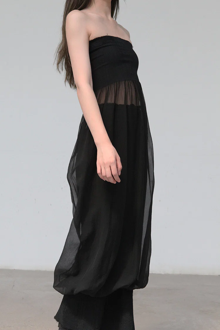 Marc le bihan gown tube top dress 21940-E21 BLACK - Image 5