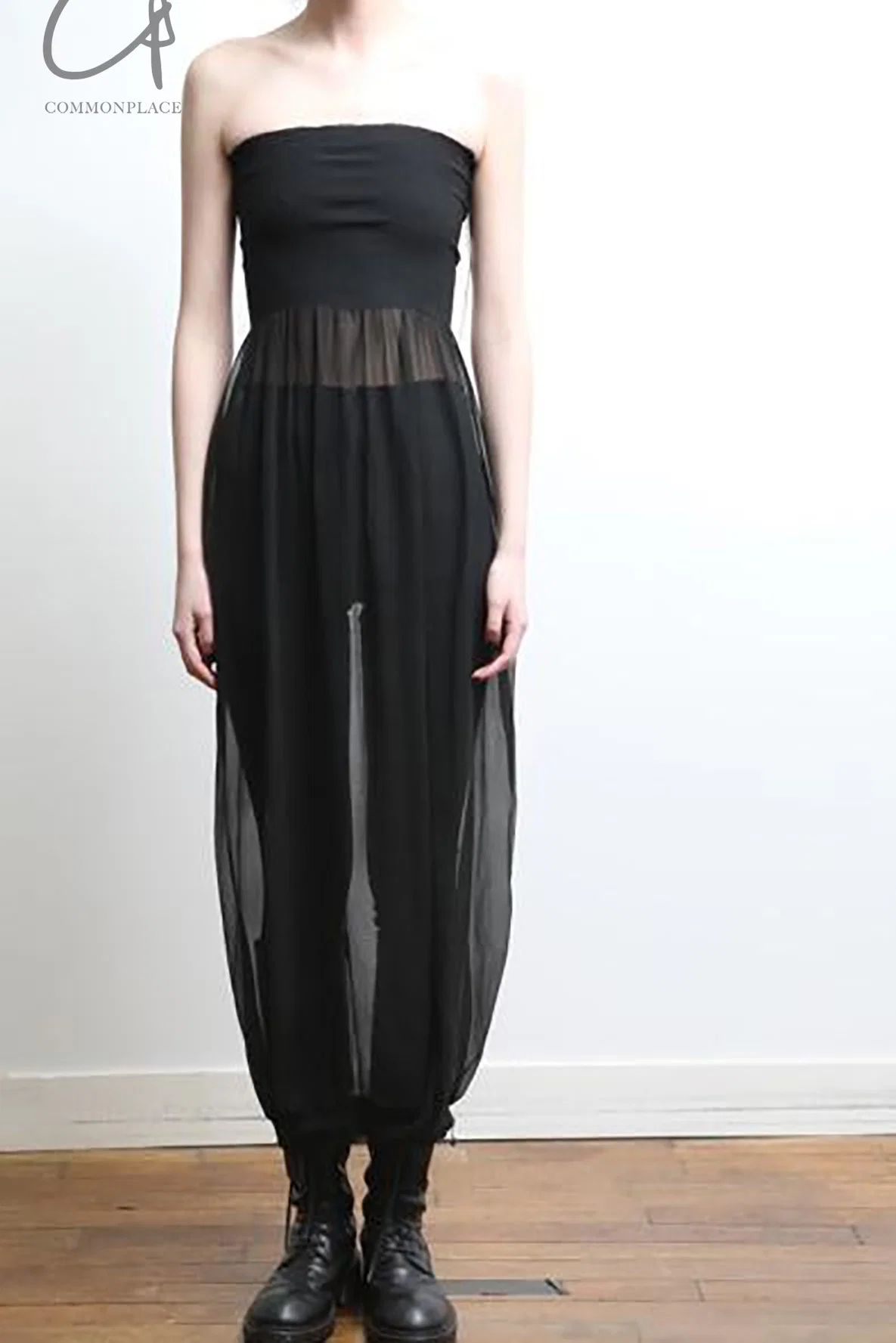 Marc le bihan gown tube top dress 21940-E21 BLACK - Image 6