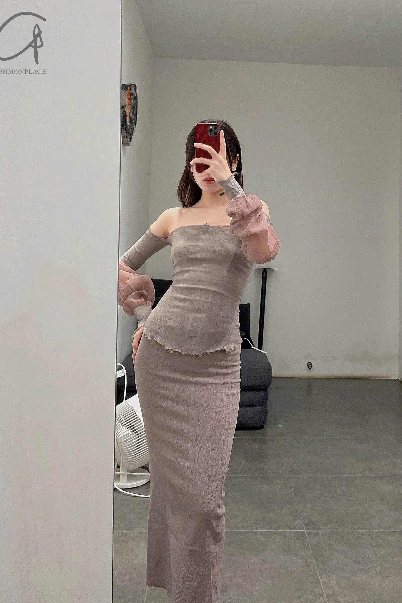 marc le bihan skirt short 25901-E21 VIEUX ROSE - Image 12