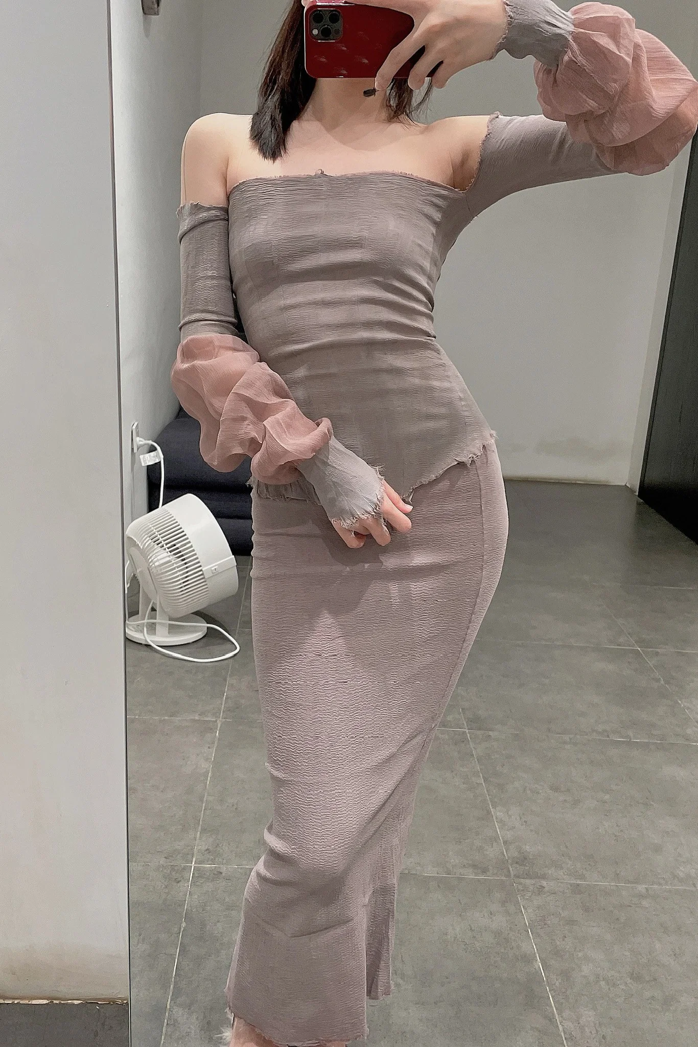 marc le bihan skirt short 25901-E21 VIEUX ROSE - Image 14